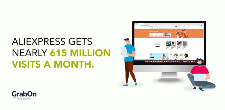 AliExpress gets nearly 615 million visits a month