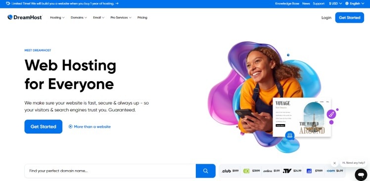 dreamhost vps hosting providers