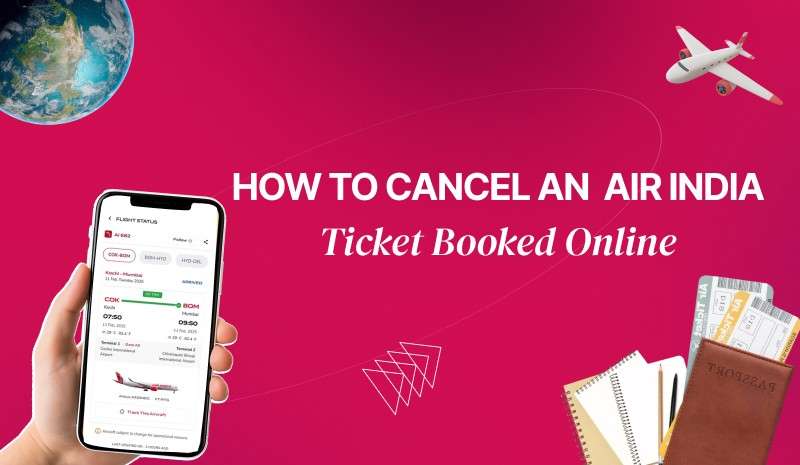 how to cancel an air india ticket booked online