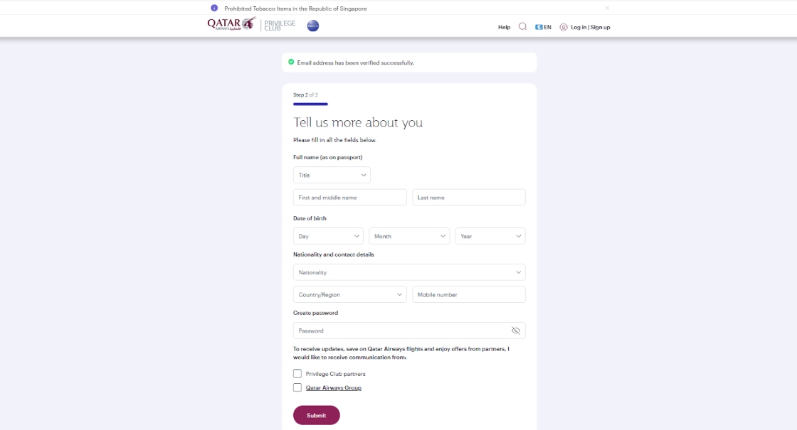 how to join qatar airways privilege club