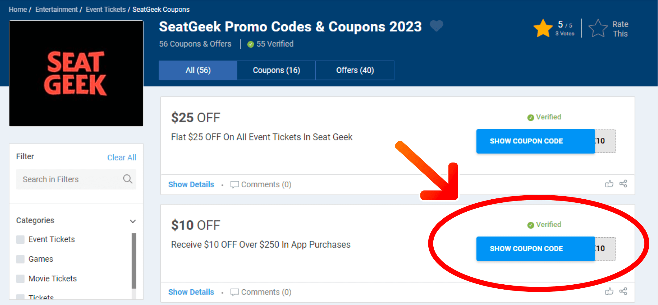 SeatGeek Promo Code: $40 Off - wide 1